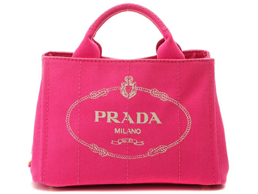 Prada Canapa Canvas Tote Bag Pink